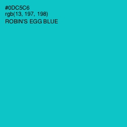 #0DC5C6 - Robin's Egg Blue Color Image